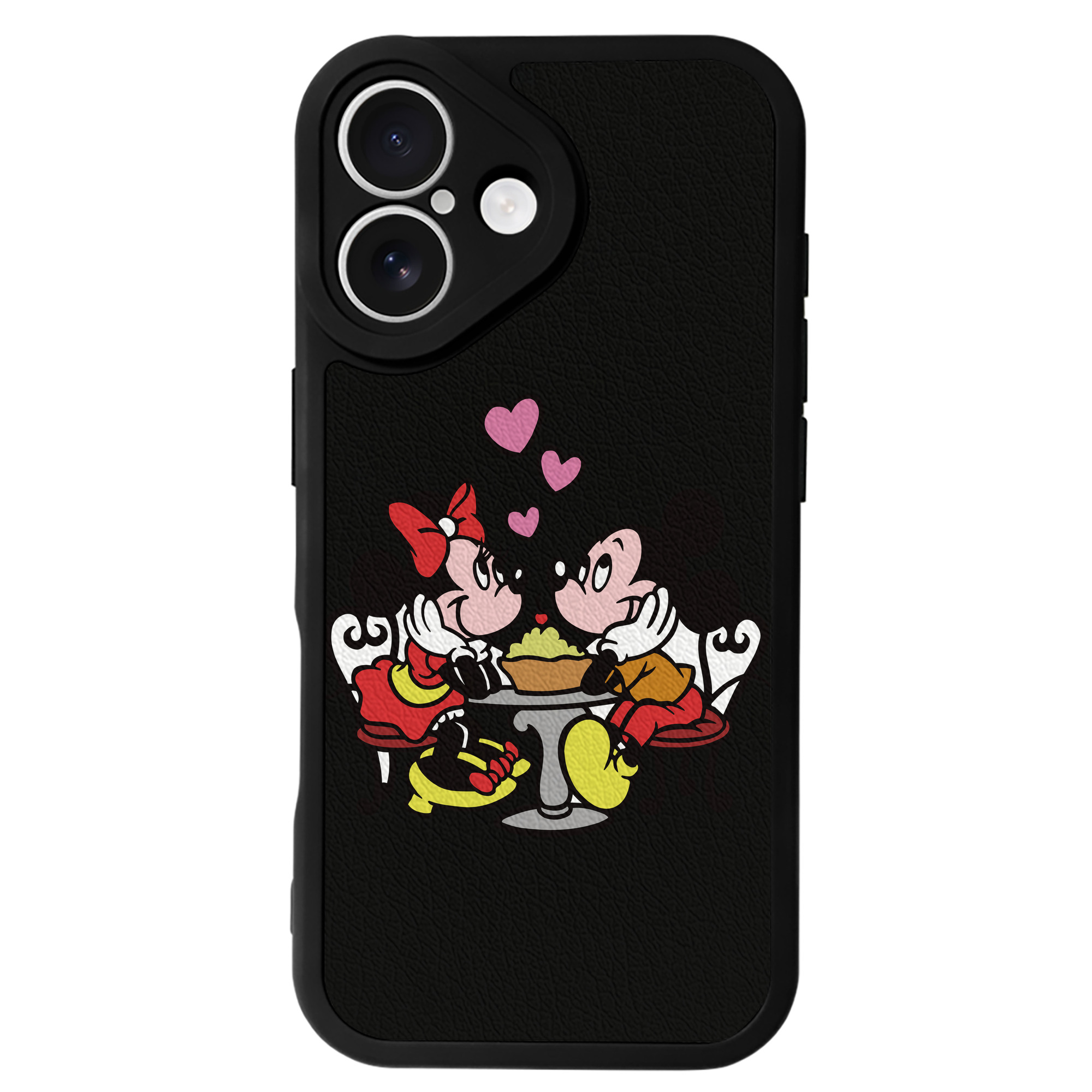 （画像用） ミッキーマウス Mickey Mouse 【iPhone 16シリーズ対応】シリコンスマホケース（レザー調） 材質：シリコン